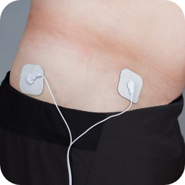 Pain free PAT Electrodes on hip treating pain